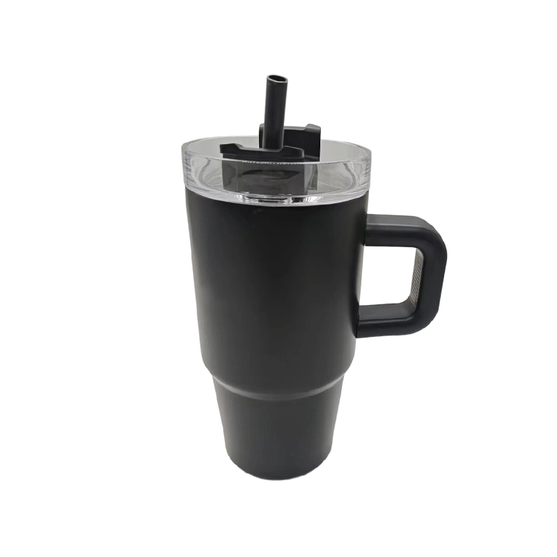 Tumbler Stainless Steel Anti Bocor dengan Sedotan dan Gagang