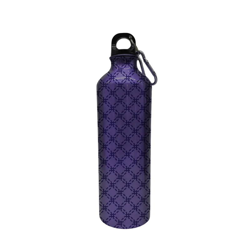 Botol Mendaki Luar Ruangan Ungu dengan Klip Carabiner